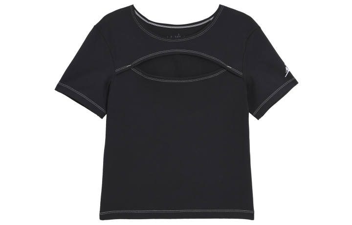 Jordan Jordan T Shirts Women's Black Crew Neck Moderate Straight Fit