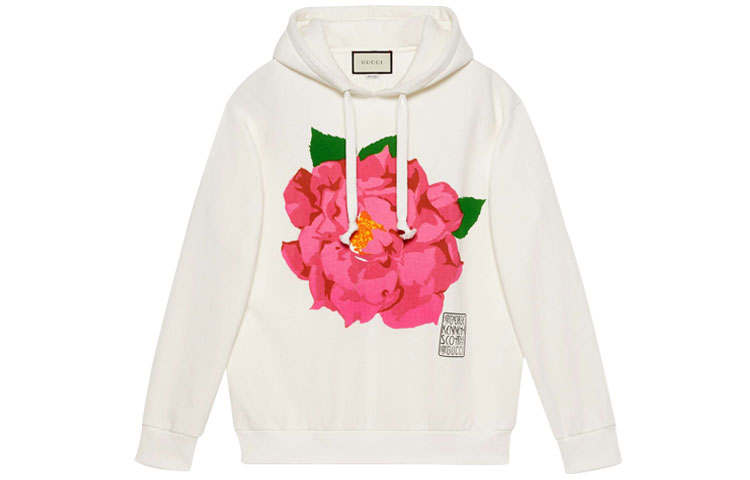GUCCI Sweatshirts Women's White Hooded Moderate Regular