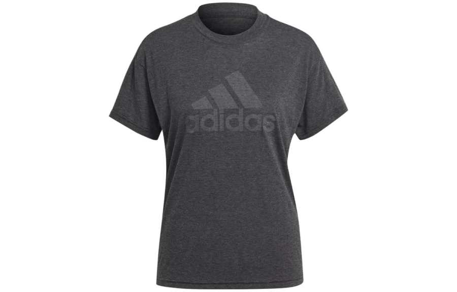 Adidas Adidas T Shirts Women's Gray Crew Neck Moderate Straight Fit