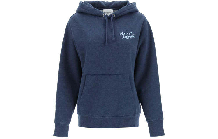 Maison Kitsune Sweatshirts Women's Blue Hooded Moderate Regular