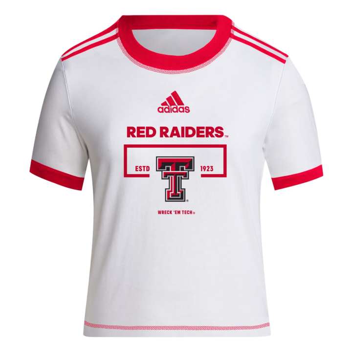Adidas Adidas Free Shipping With AdiClub Texas Tech 3 Stripes Tee