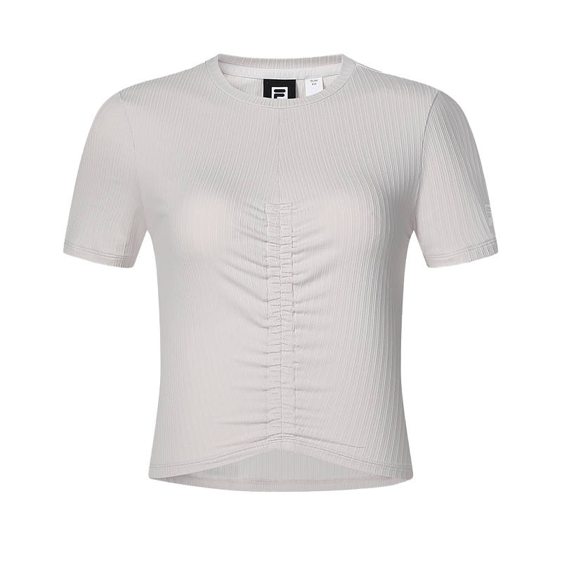 FILA T Shirts Women's Lead Gray Crew Neck Moderate