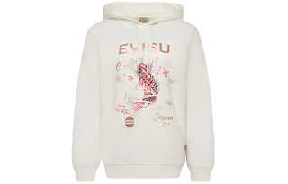 EVISU Sweatshirts Women's White Hooded Non Detachable Moderate