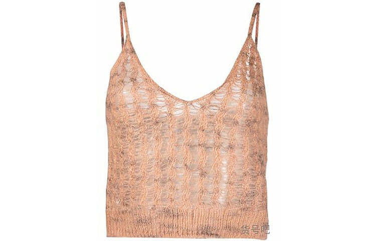 Acne Studios Camisoles Women's Orange U Neck Moderate Straight Fit