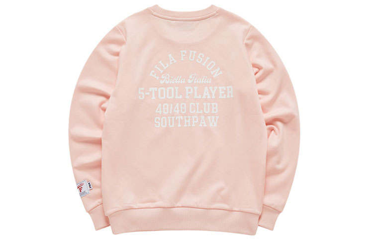 FILA FUSION Sweatshirts Women's Honey Water Pink Crew Neck Moderate Cardigan