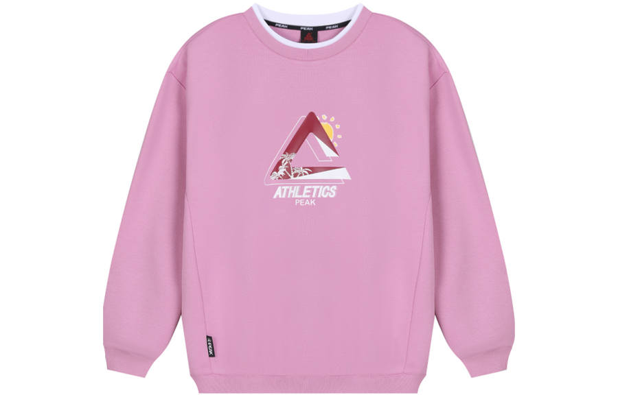 PEAK Sweatshirts Women's Pink Butterfly Purple Crew Neck Moderate Regular