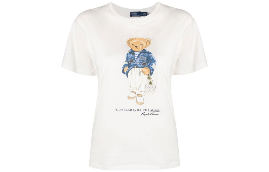 Polo Ralph Lauren Polo Bear SS23 T Shirt Women's Ivory White Standard