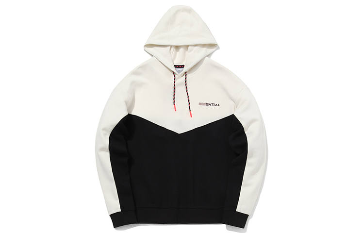 Li-Ning Li Ning Sweatshirts Women's Mist White New Standard Black Hooded Moderate Regular