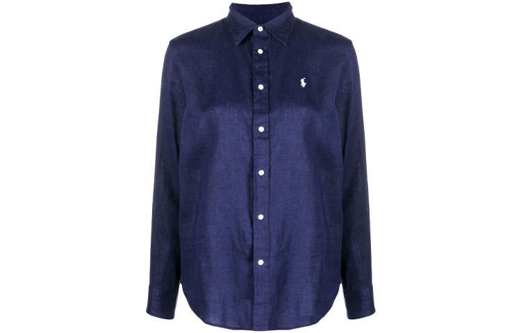 Polo Ralph Lauren Logo Embroidered Curved Hem Shirt