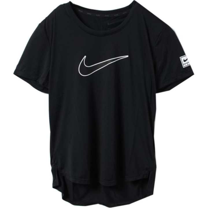 Nike Nike T Shirts Women's Black Crew Neck Moderate Straight Fit
