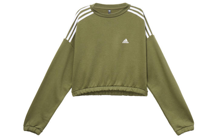 Adidas Adidas Sweatshirts Women's Dark Olive Green Crew Neck Moderate Regular