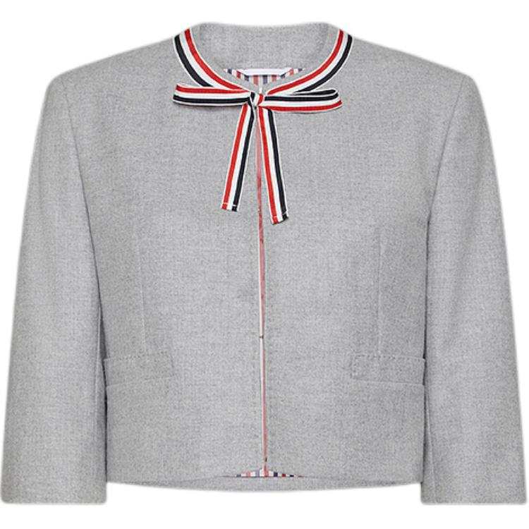 THOM BROWNE Thom Browne flannel cropped jacket