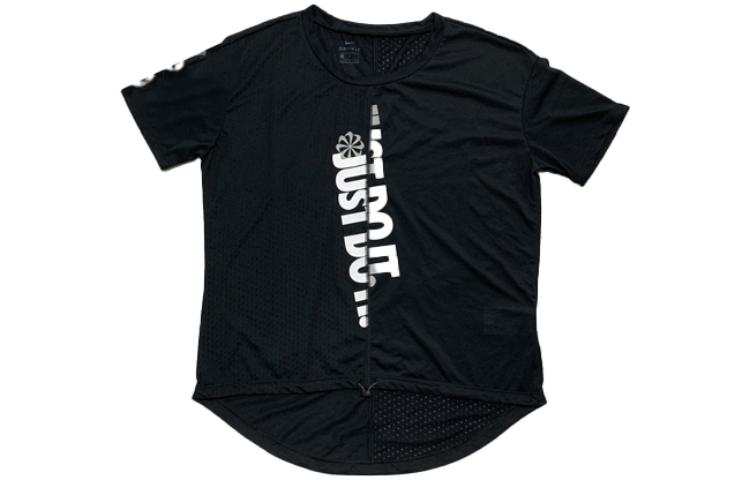Nike Nike T Shirts Women's Black Crew Neck Moderate Straight Fit
