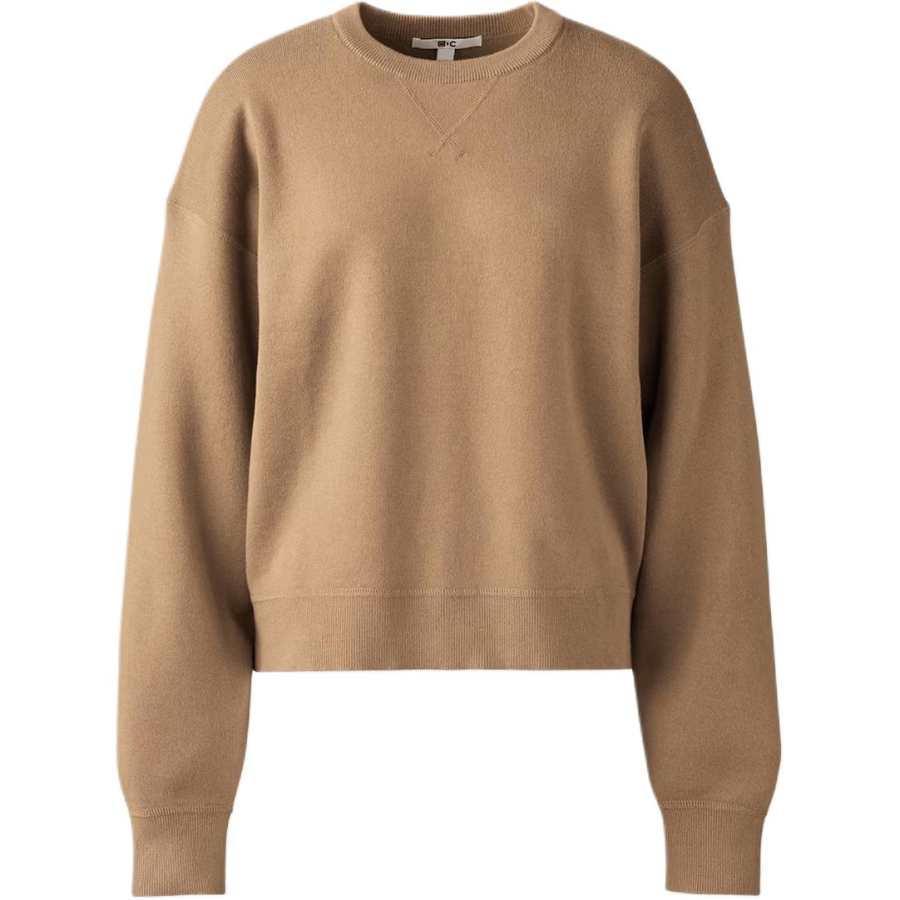 UNIQLO Sweaters Women's Beige Crew Neck Moderate Base Layer