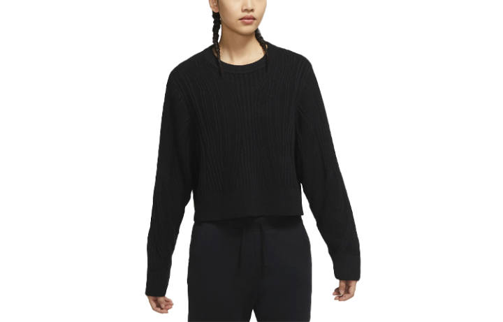 Nike Nike Cashmere Sweaters Women's Black Crew Neck Moderate