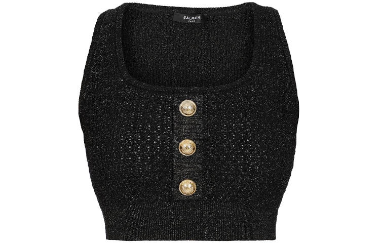 BALMAIN BALMAIN Camisoles Women's Black Moderate Racerback