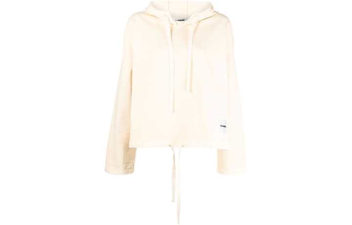 JIL SANDER JIL SANDER Logo patch Knitted Hoodie