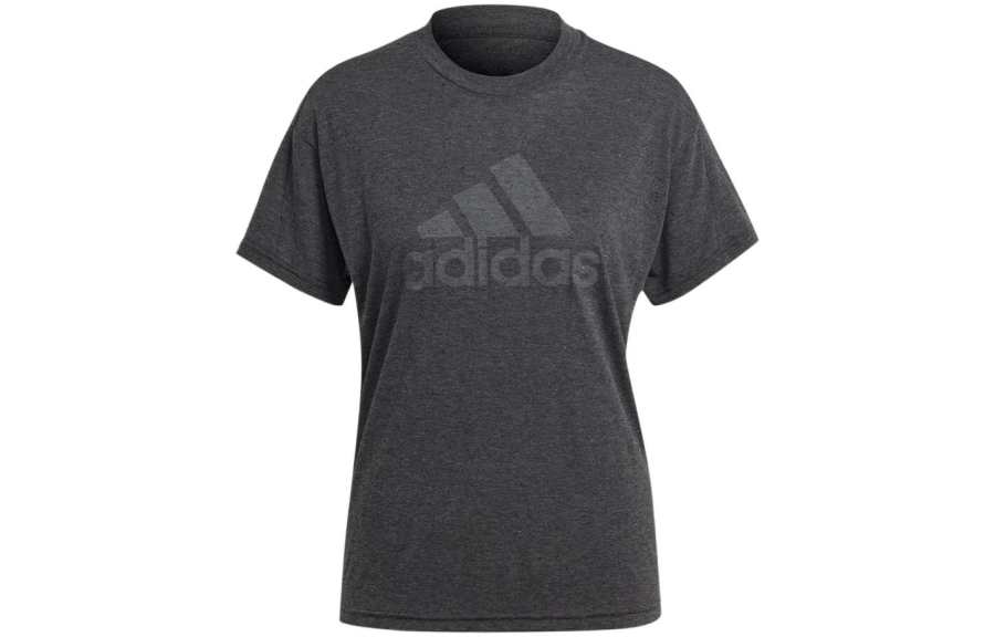 Adidas Adidas T Shirts Women's Gray Crew Neck Moderate Straight Fit