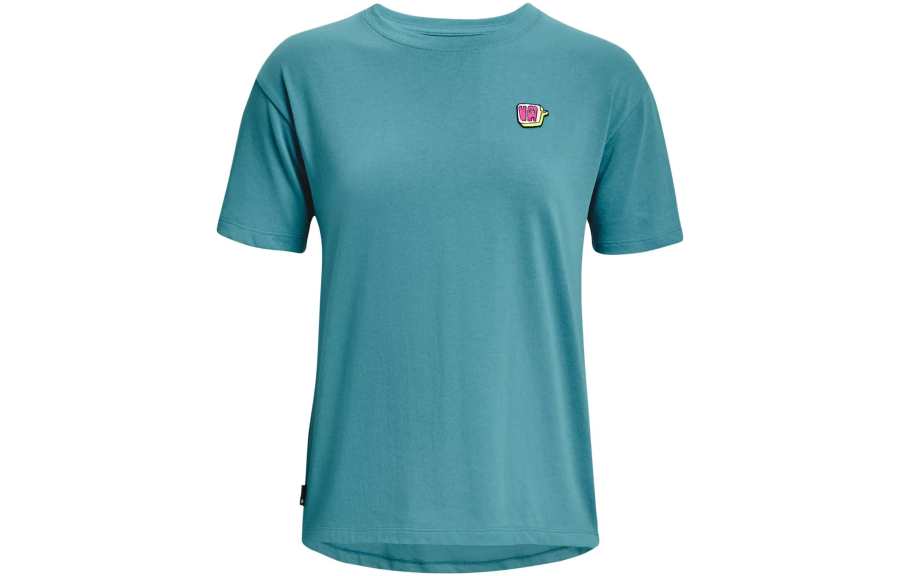 Under Armour T Shirts Women's Glacier Blue Crew Neck Moderate Straight Fit