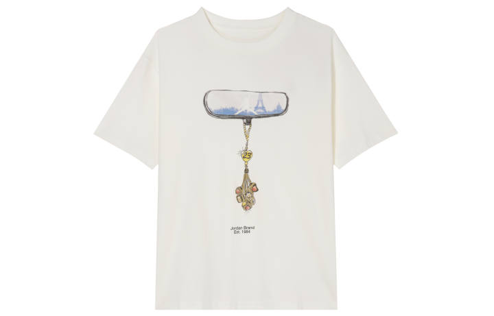 Jordan Jordan T Shirt Drop Shoulder Sleeve T Shirt Women's Canvas White/Black