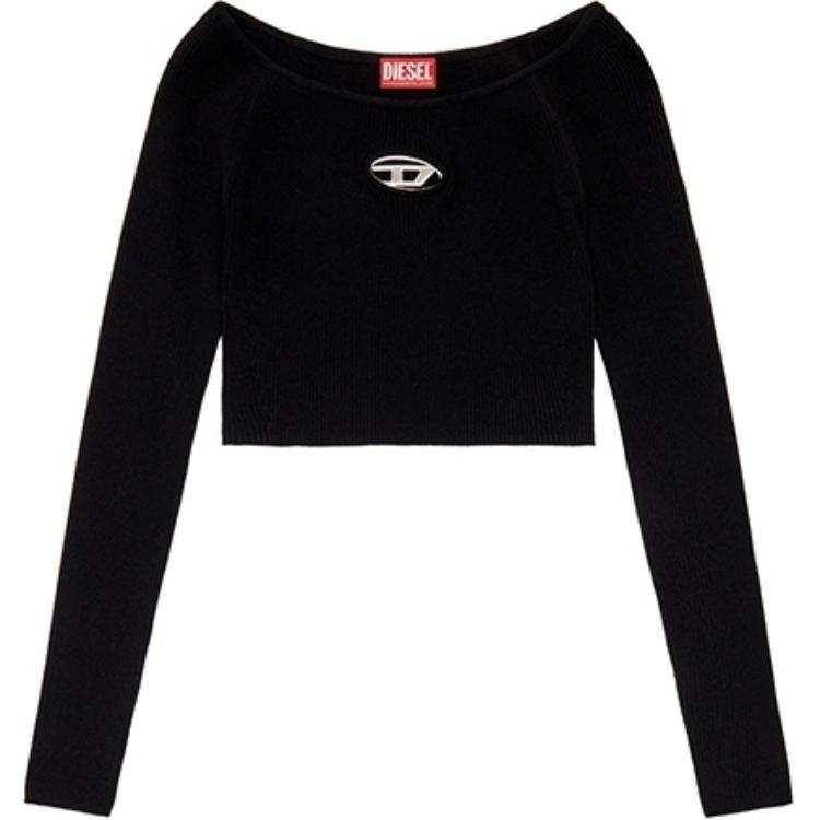 DIESEL M Vera Ls Ribbed Knit Off The Shoulder Top