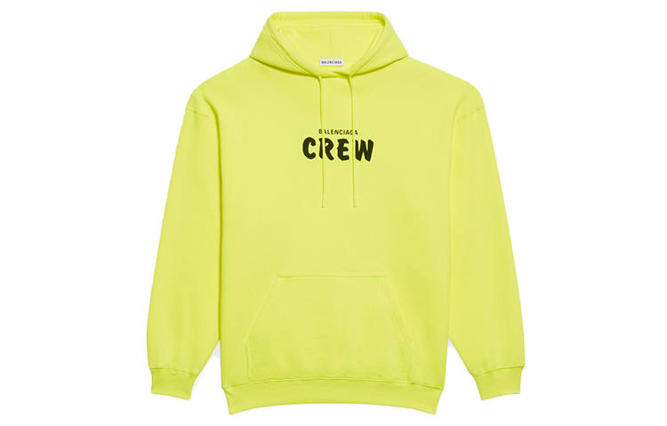 Balenciaga Crew Oversize Hoodie Yellow
