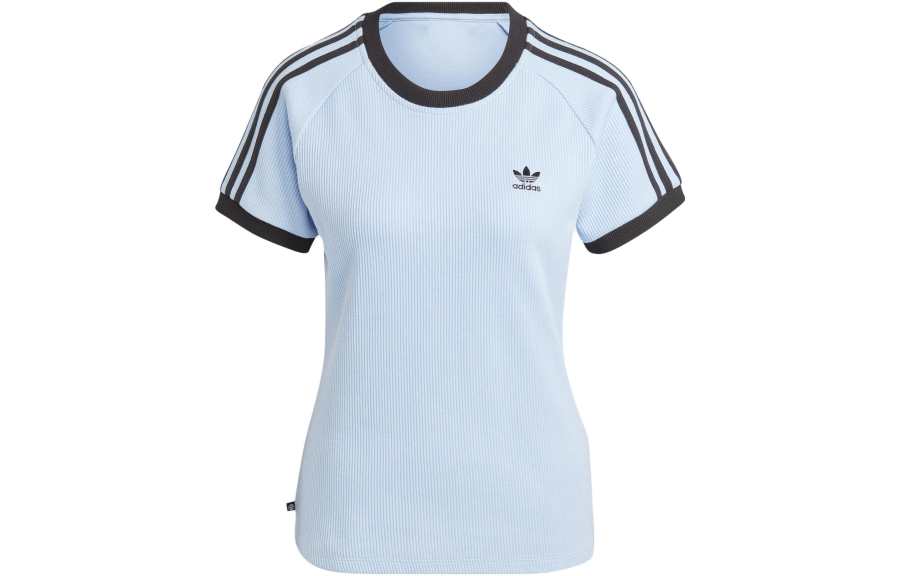 Adidas Originals Raglan Sleeve T Shirt Women's Blue Japan Version