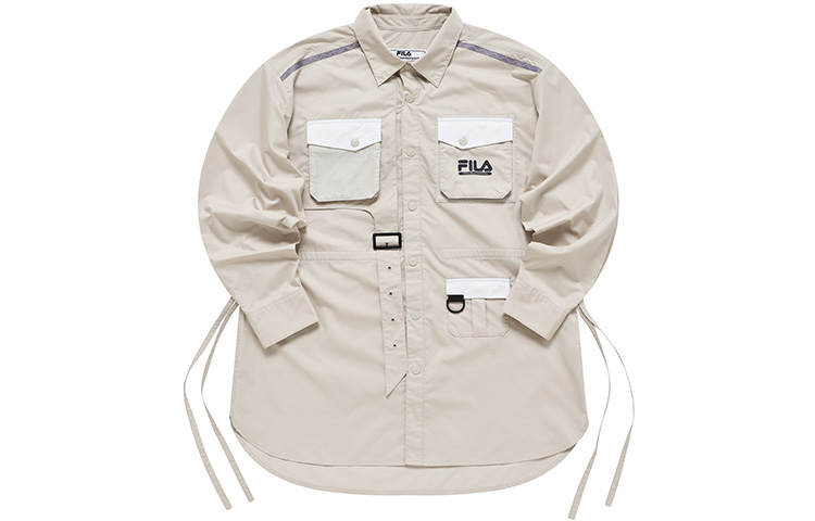 FILA FUSION x White Mountaineering FILA FUSION Hakusan L Collaboration Collection Shirt Women's Camel