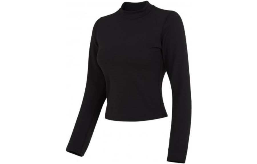 New Balance New Balance T Shirts Women's Black Stand Collar Moderate Straight Fit