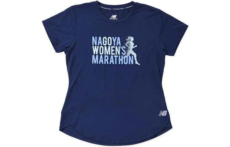 New Balance New Balance T Shirts Women's Dark Blue Crew Neck Moderate Straight Fit