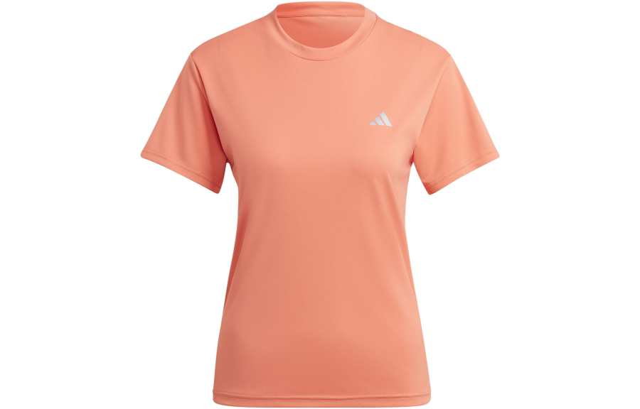 Adidas Adidas T Shirts Women's Orange Crew Neck Moderate Straight Fit