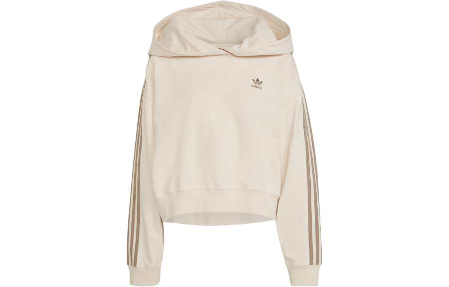 Adidas Originals Sweatshirts Women's Yellow White Hooded Moderate Regular