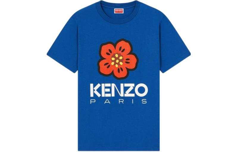 KENZO T Shirts Women's Blue Crew Neck Moderate Straight Fit