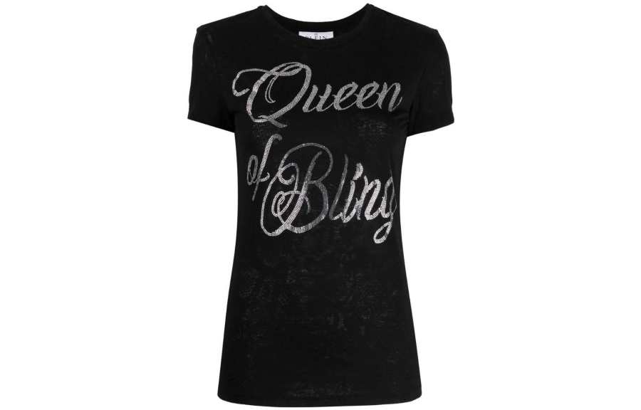 PHILIPP PLEIN 【Previous Season】Queen Of Bling cotton T-shirt
