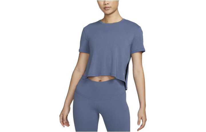 Nike Nike T Shirts Women's Blue Gray Crew Neck Moderate Straight Fit