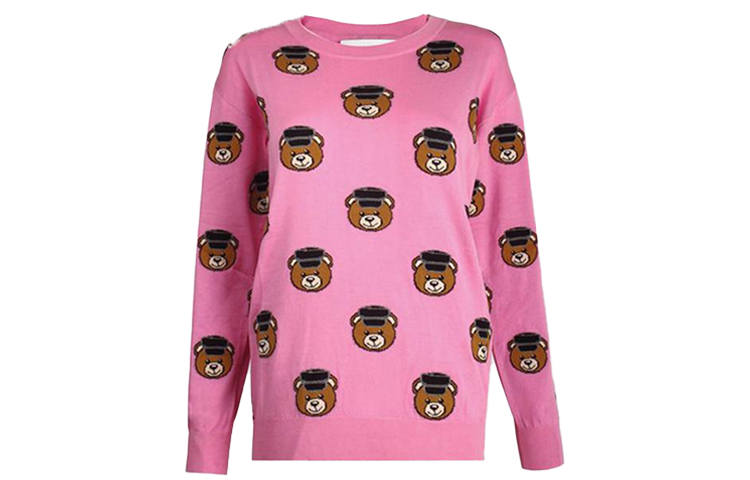 MOSCHINO Knitwear Women's Pink Crew Neck Moderate Other