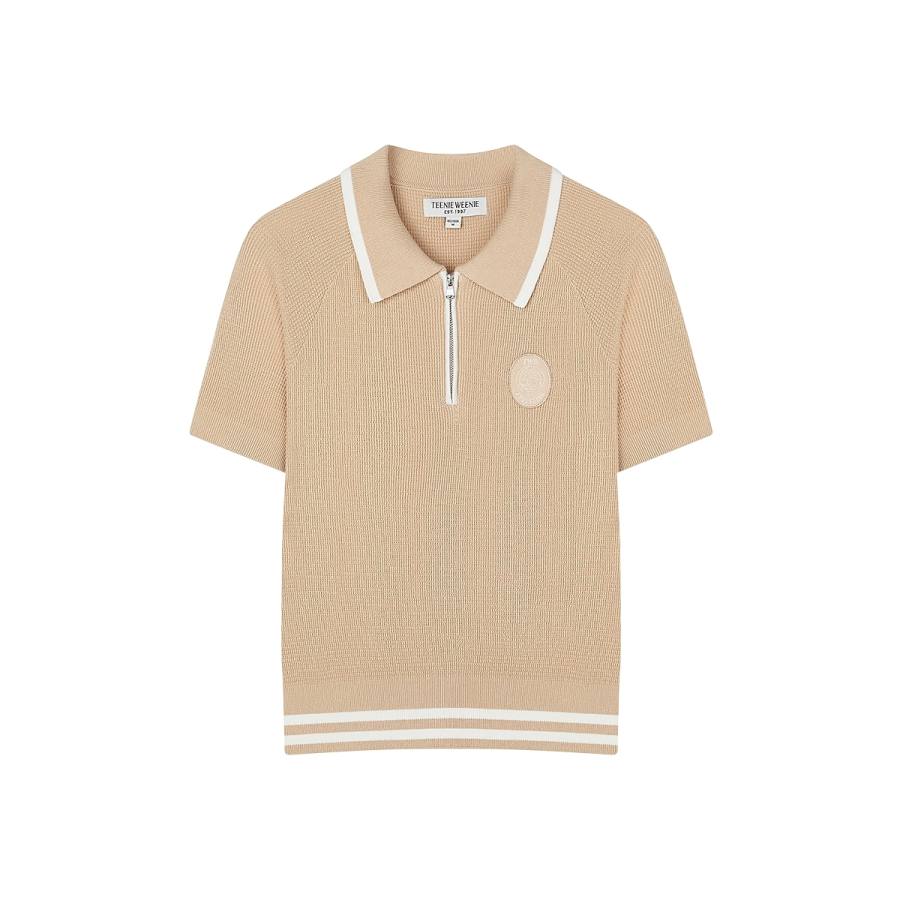Teenie Weenie Sweaters Women's Polo Collar Moderate A Line