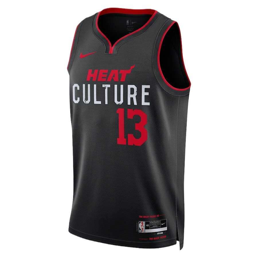 Nike Nike Basketball Jersey Miami Heat Team Unisex Black