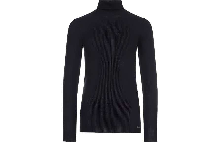 PRADA PRADA Knitwear Women's Black Turtleneck Moderate Other