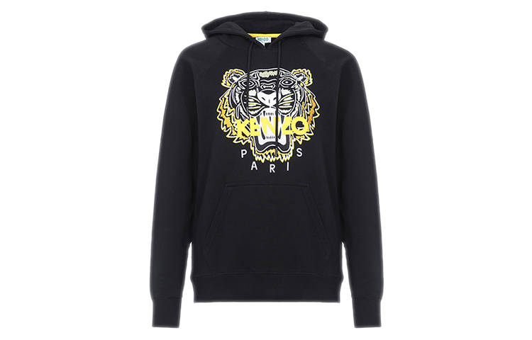 KENZO Sweatshirts Women's Black Hooded Moderate Heavyweight