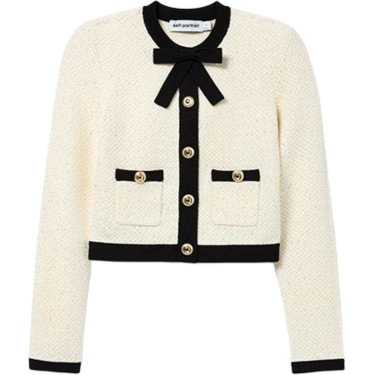 Self-portrait Self portrait Sweater Women's White & Black