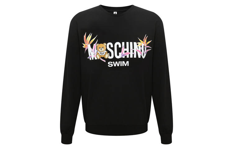 MOSCHINO Sweatshirts Women's Black Crew Neck Moderate Regular