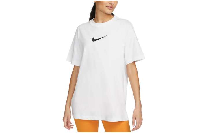 Nike Nike T Shirts Women's White Crew Neck Moderate Straight Fit
