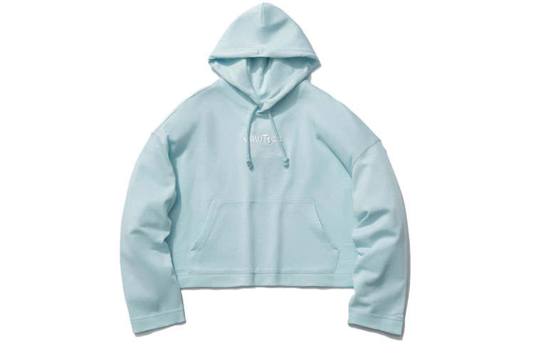 Li-Ning Li Ning Sports Fashion Collection Sweatshirts Women's Light Belly Blue Hooded Moderate Regular