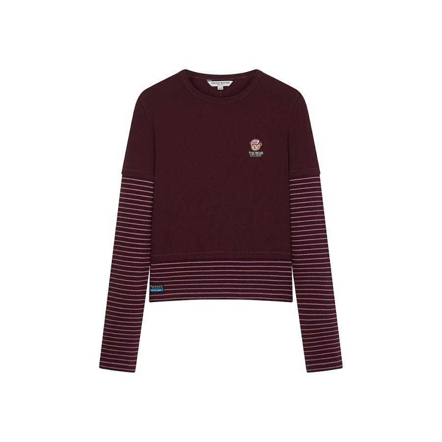 Teenie Weenie T Shirts Women's Crew Neck Moderate Straight Fit