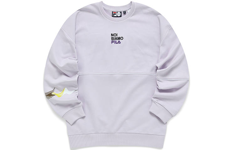 FILA FUSION Sweatshirts Women's Sea Taro Purple Crew Neck Moderate Cardigan