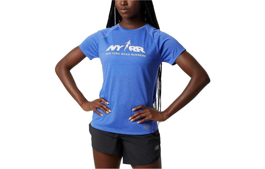 New Balance New Balance T Shirts Women's Heather Crew Neck Moderate Straight Fit