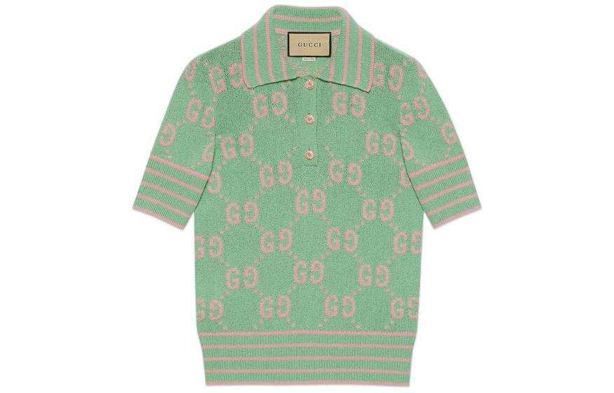 GUCCI Polo Shirts Women's Light Green Moderate