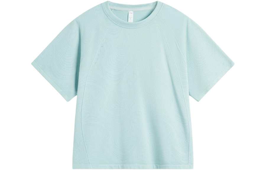 Li-Ning Li Ning Fitness Series Drop Shoulder Sleeve Short Sleeved T Shirts Women's Camlet Green
