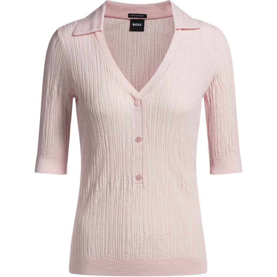 HUGO BOSS Sweaters Women's Pink V Neck Moderate Other